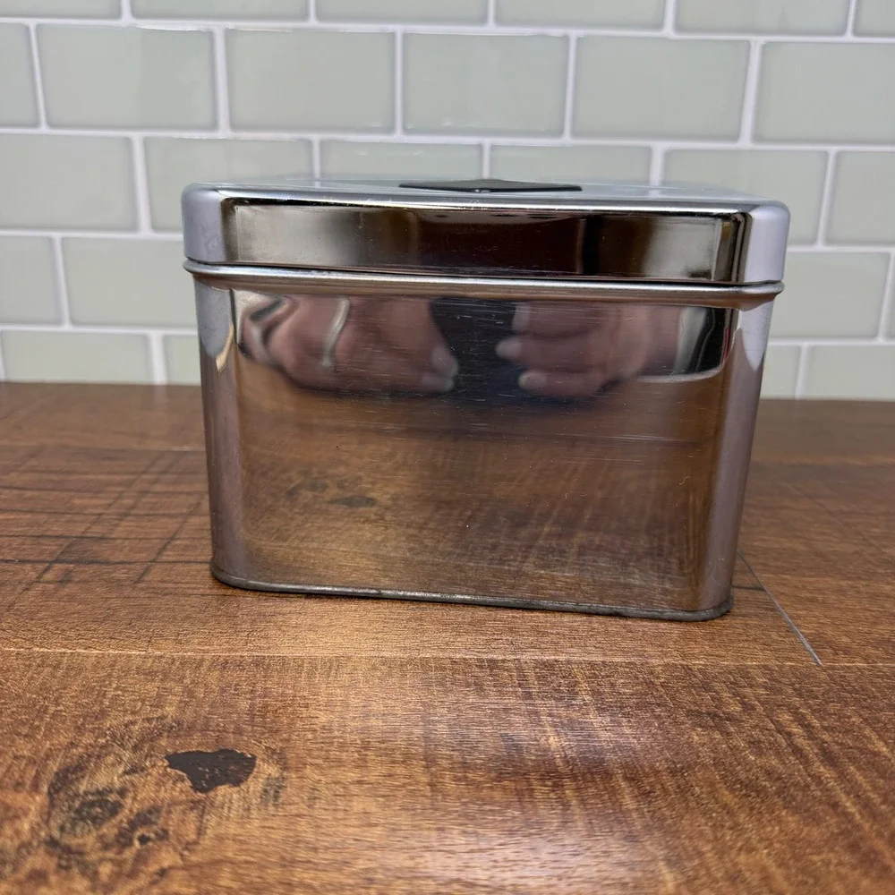 Vintage MCM Masterware Chrome Coffee Canister | Made in USA |‎ Retro Kitchen